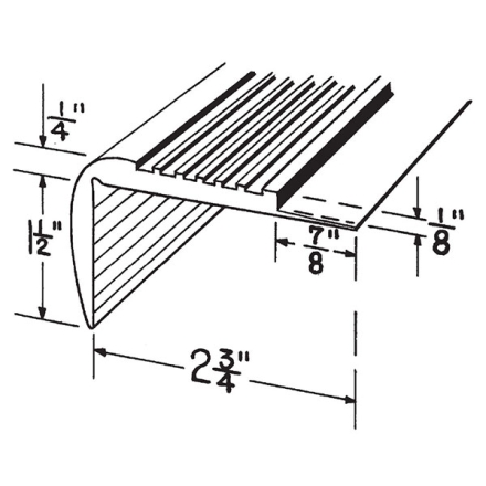 Koroseal Vinyl Lap Type Nosing No. 105