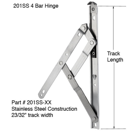 A.W. ANDERBERG 201SS 4 BAR WINDOW HINGE