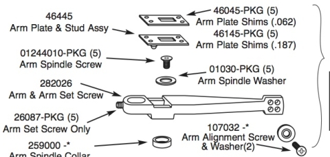 Rixson 28 Series Bottom Arm Package 282026