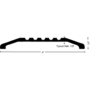 Saddle Threshold 424 - 4" Wide By 1/2" High