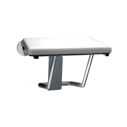 RETRACTABLE NAUGAHYDE CUSHION SHOWER SEAT