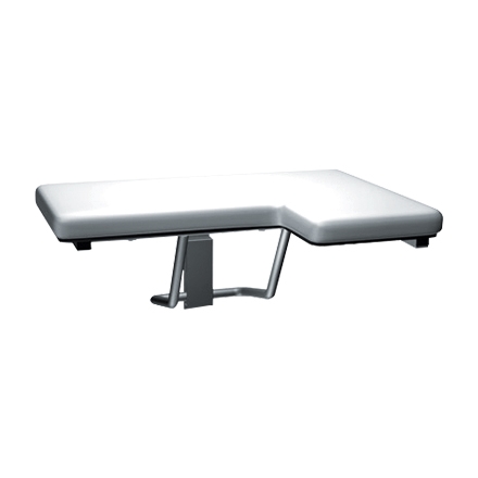 Retractable White Cushion Shower Seat lh