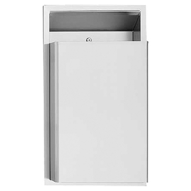 Stainless Steel Waste Receptacle Recessed