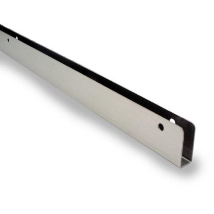Continuous Stainless Steel U Bracket 71", 1/2"x1-1/2"