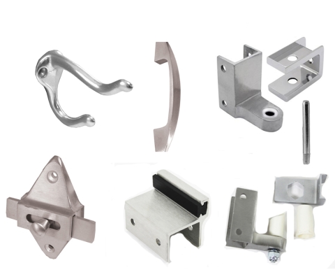 Partition Door Kit Outswing 1" Door & Post Cast SS
