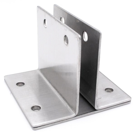 Two Ear Stainless Steel Partition Bracket for 1/2" Panel