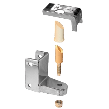 Cast SS Bottom Hinge Assembly For 7/8" Door, 1-1/4" Pilaster Sq