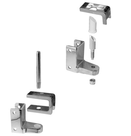Cast SS Top & Bottom Hinge Assembly For 1" Door To 1" Post Sq Edge