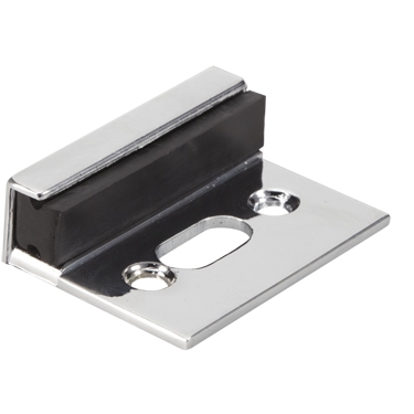 Chrome Plated Keeper Bumper Flat Stop 1-1/2" Screws
