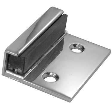 Chrome Keeper Bumper Flat Stop 1-1/2" Outswing