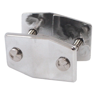Chrome Plated Alcove Clip Set, 2 Pieces, For 1" To 1-1/4"
