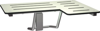 RETRACTABLE IVORY PHENOLIC SHOWER SEAT LH