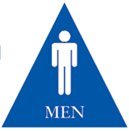 Mens Restroom Sign Blue