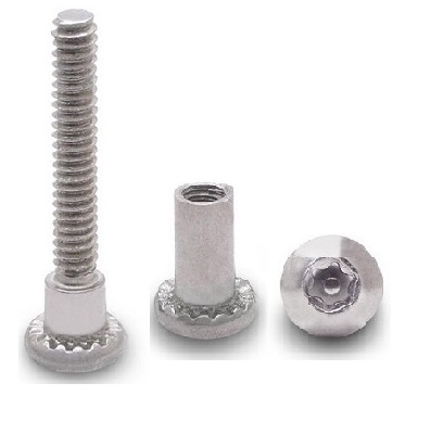 Stainless Steel Torque Head Barrel Nut Shoulder Screw for 1-1/4" - 1-5/8" Gripping