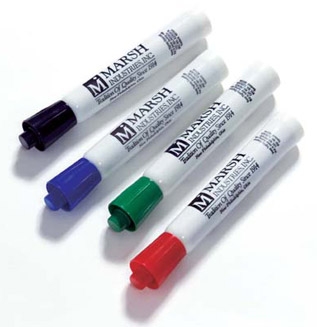 Marsh Pro-Rite 4 Markers and 1 Eraser