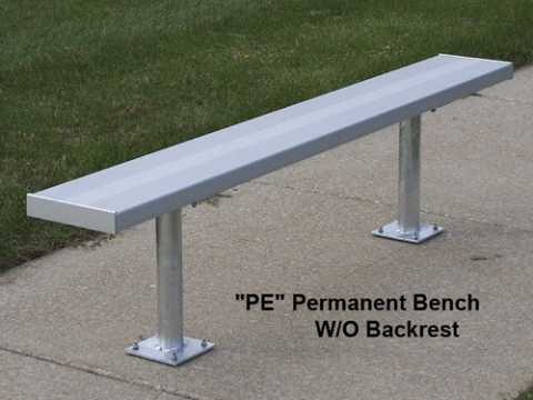 Permanent Aluminum Bench with out Backrest