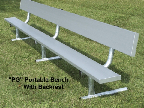 Portable Aluminum Bench with Backrest