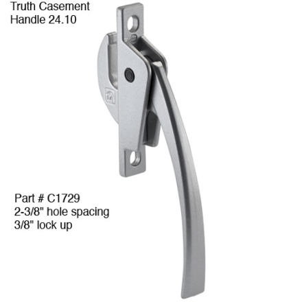 CASEMENT HANDLE TRUTH ALUMINUM-2-3/8"