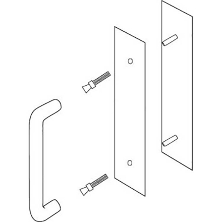 Concealed Mount Push and Pull Plate Set