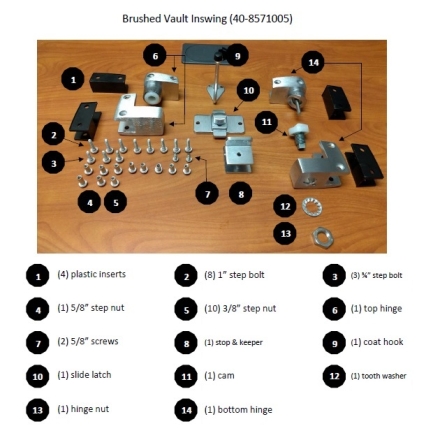 Global Partitions Phenolic Vault Door Kit Inswing