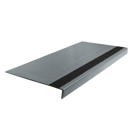 The GS520S raised square pattern rubber stair tread with grit stripping