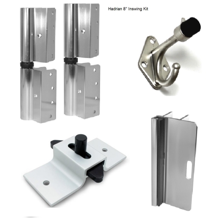 Hadrian Partitions Solid Plastic 8" Wrap Door Kit Inswing