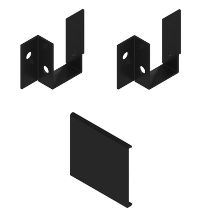 Matte Black Hadrian Between Wall Headrail Kit