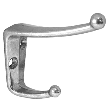 IVES DOUBLE PRONG WALL HOOK ALUMINUM