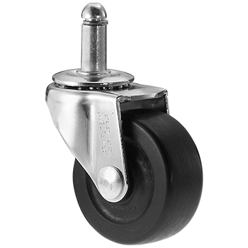 Friction Ring Single Wheel Caster - 4" Wheel - 7/16" Stem Diameter