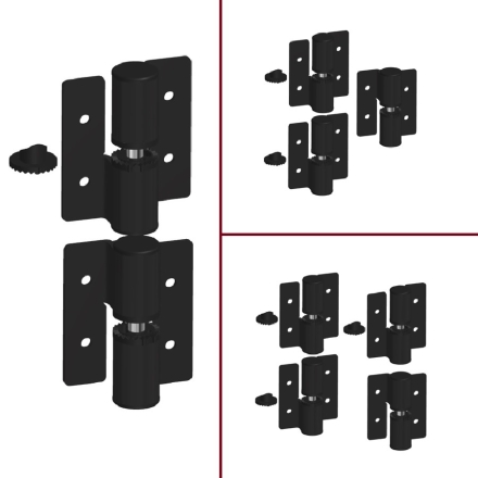 Matte Black Hadrian Hinge Set