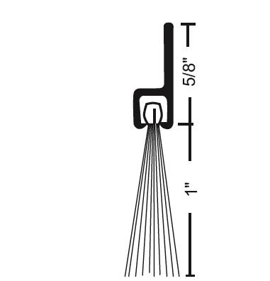 DOOR SWEEP 1" LONG BRUSH
