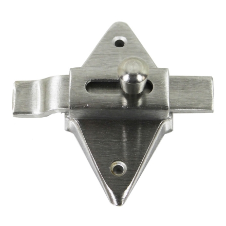 S.S. Slide Bolt Latch 3/8" Bar To Door, 2-3/4" Screws
