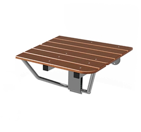 Retractable Wood Grain Phenolic Shower Seat