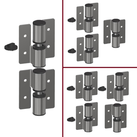Stainless Steel Hadrian Hinge Set 3/4"