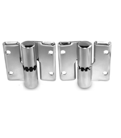 Surface Mounted Hinge Set Lh Out, Rh Inswing Chrome Plated