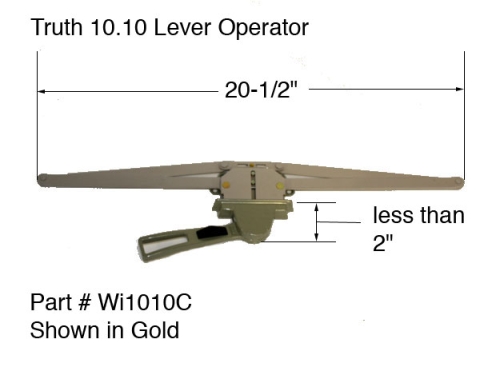 Truth 10.10 Lever Operator Single Pull Less Than 2"