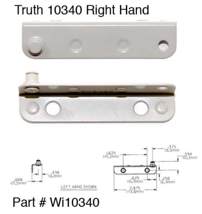 TRUTH ENTRYGARD 10340 RIGHT HAND BRACKET