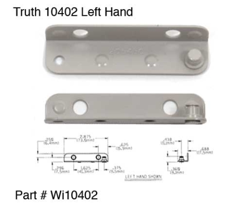 TRUTH ENTRYGARD 10402 LEFT HAND BRACKET