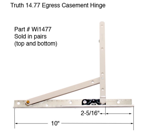 Truth Window Hinge 14.77 Egress