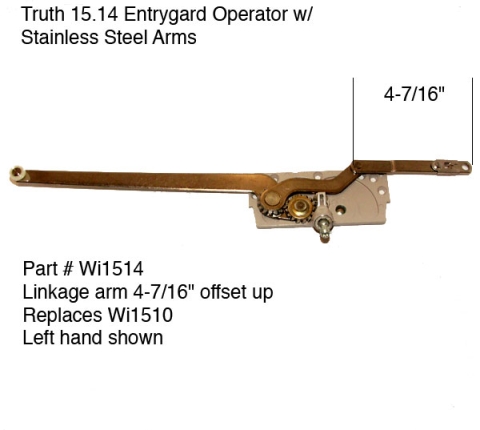 TRUTH ENTRYGARD WINDOW OPERATOR-STAINLESS STEEL 15.14