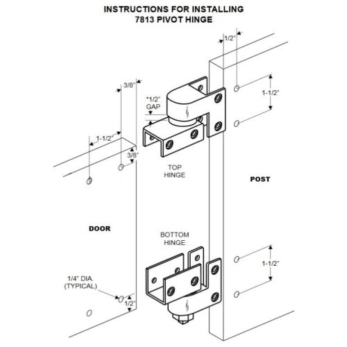 2 sets Bathroom Partition Stall Roller Bearing Vault Pivot Door Hinge 3/4” SS 