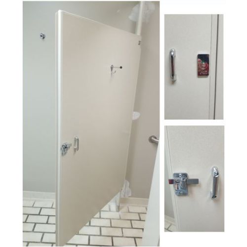 Restroom Stall Stainless Steel Door Hardware Kit, Left Hinge, Out Swing,  SD2-LH, Bathroom Stall Compartments