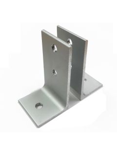 Ampco Bathroom Stall Partition Panel 1/2" Aluminum Wall U Brackets 6 Pack 