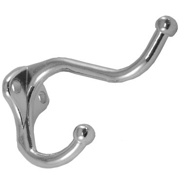 Matte Finish Bobrick 212 Solid Cast Aluminum Clothes Hook with Rubber Bumper 3-3/4 Projection