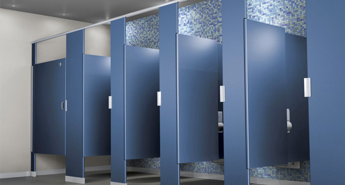 Solid Plastic Partitions with Integral Hinges Integral Hinges Used in Solid Plastic Partitions